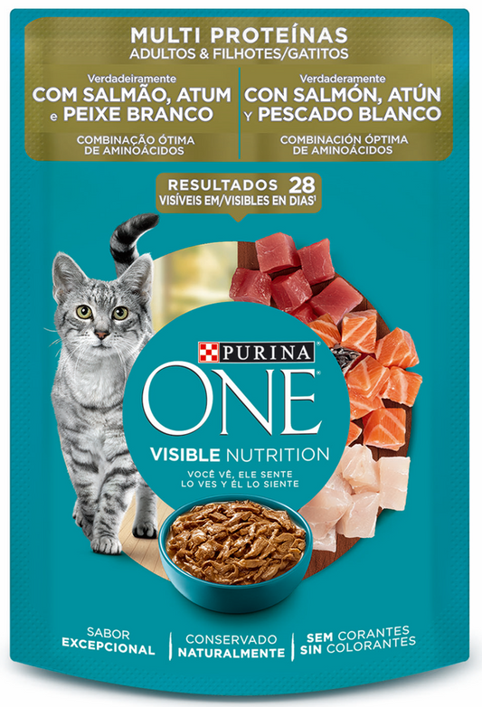 Purina ONE Gatos Multi Proteina AdtYGtts 85gr